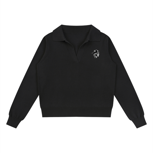 Serious1' Women’s Collared Pullover Knit Sweater