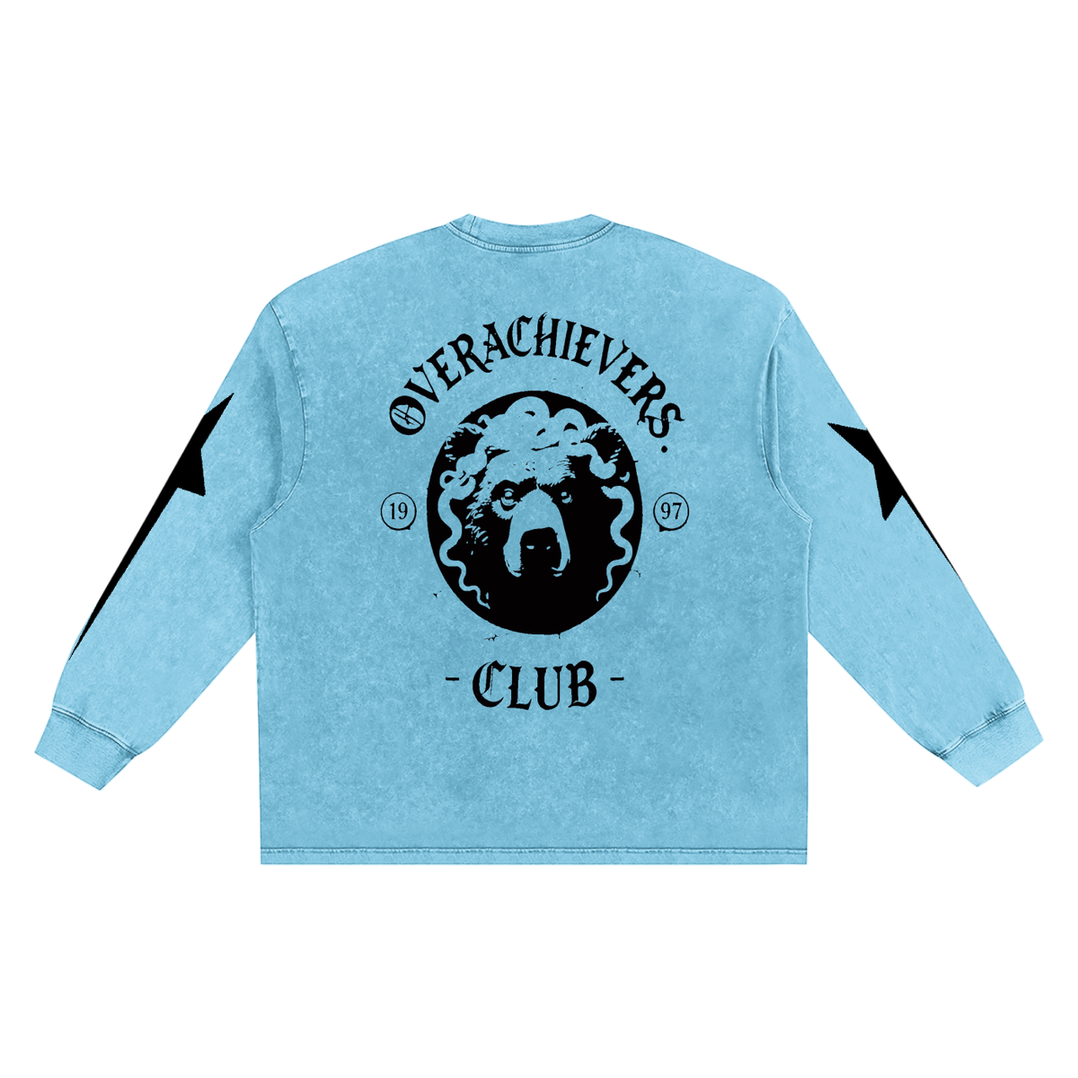 Overachievers Club' Snow Washed Frayed Edge Tee
