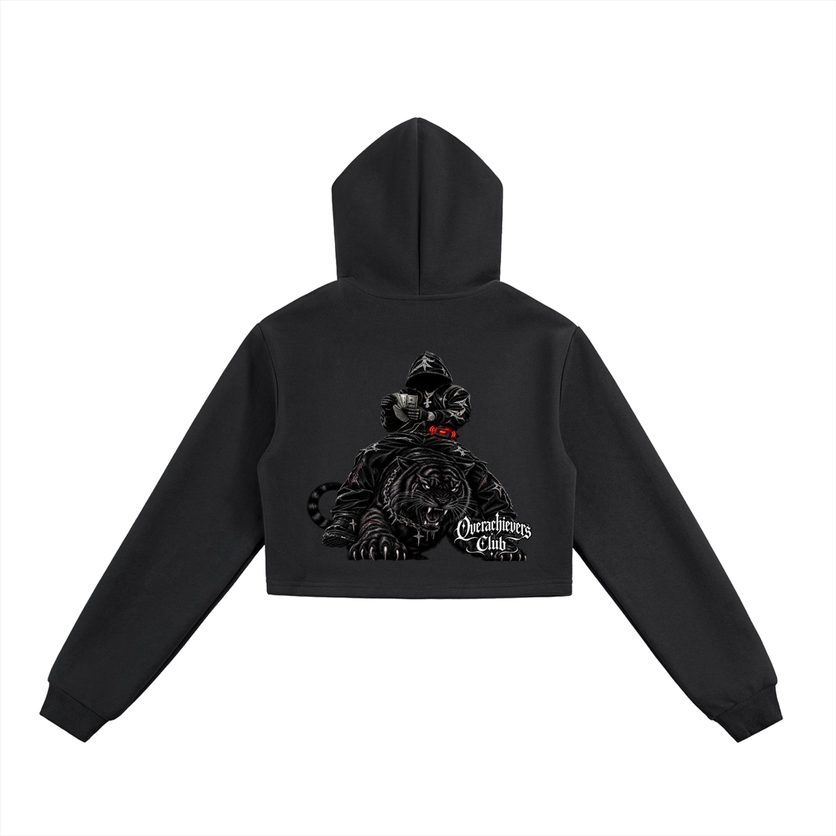 Overachievers Club' Cropped Zip-Up Hoodie & Sweatpants