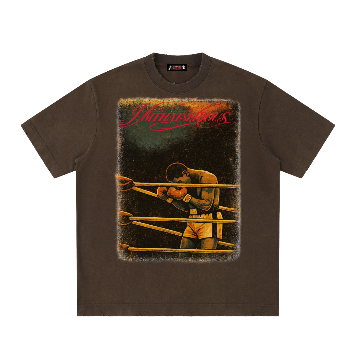 Heavyweight Vintage Washed Frayed T-Shirt