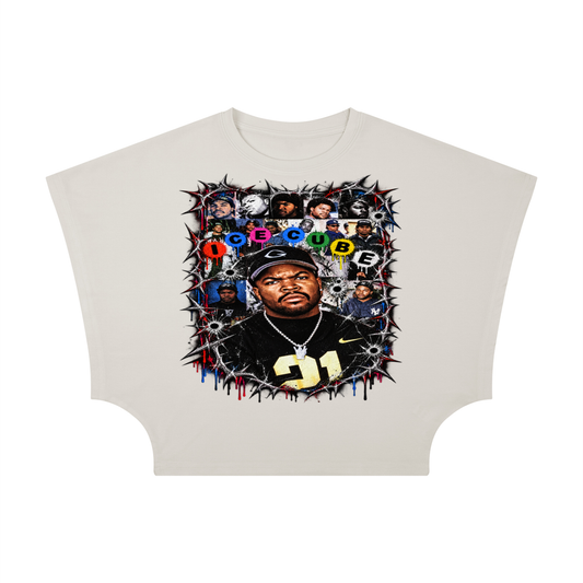 Ice Cube' Women's Cropped Dolman T-Shirt