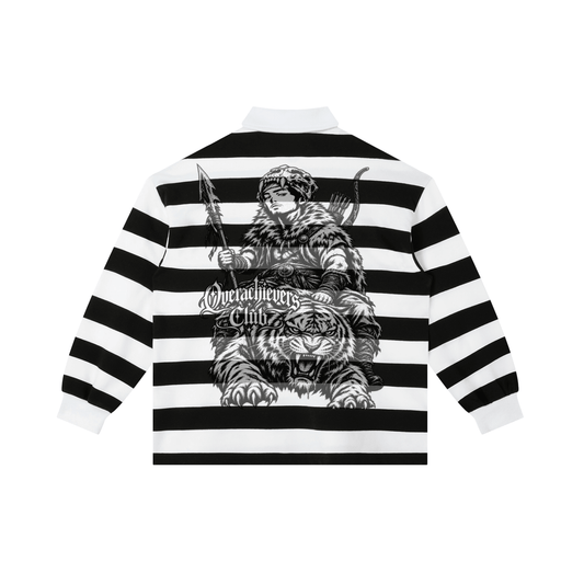 Overachievers Club' Color Block Stripe Polo Shirt - ImThatSerious