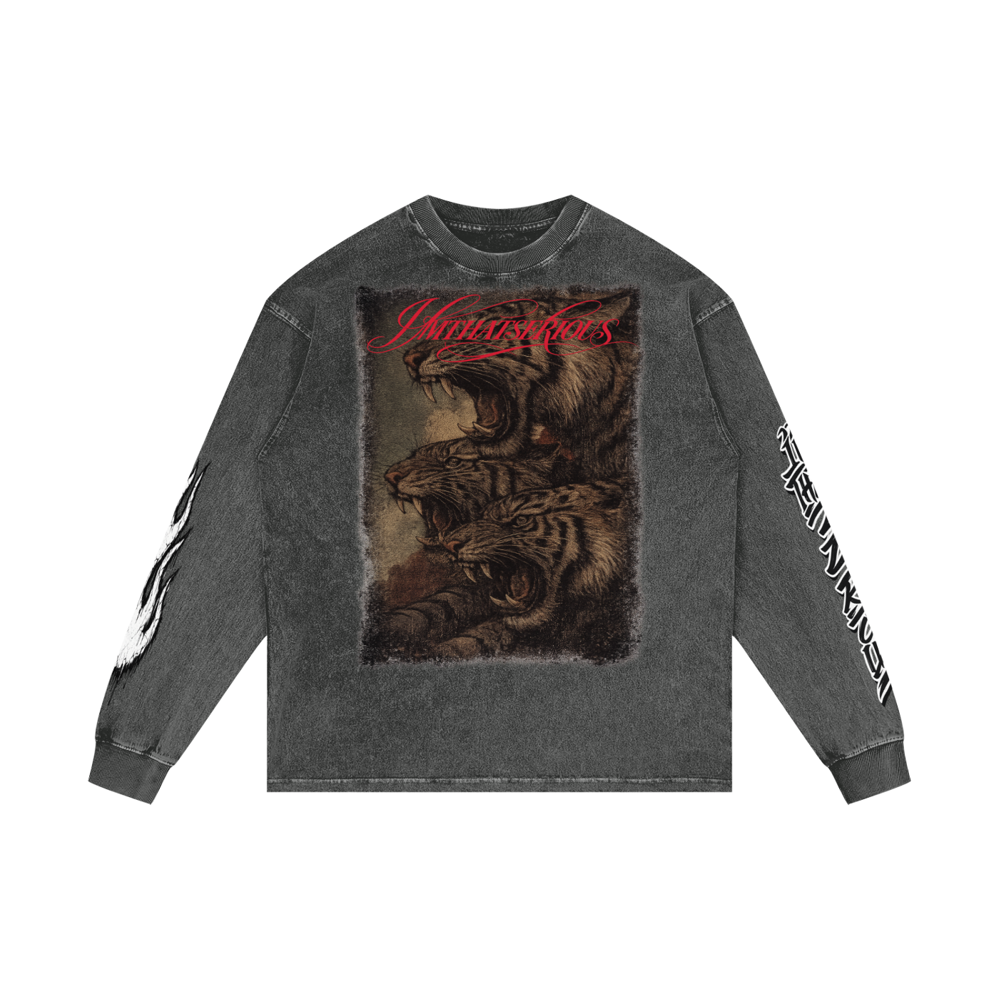 Acid Wash Oversize Long Sleeve T-Shirt