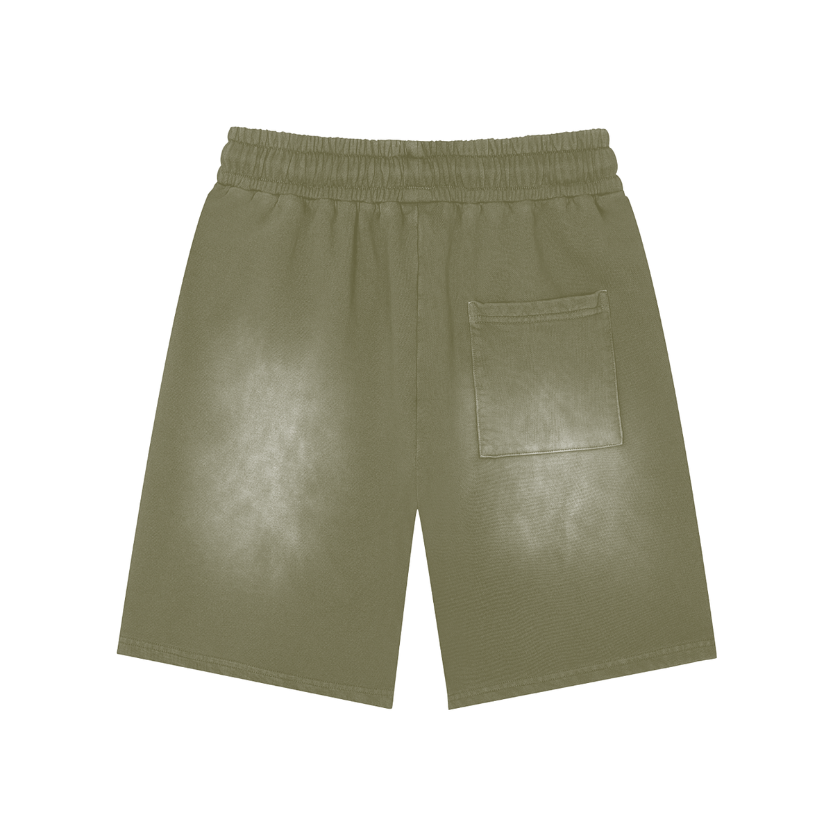 Overachievers Club' Rectangle Patch Monkey Washed Shorts