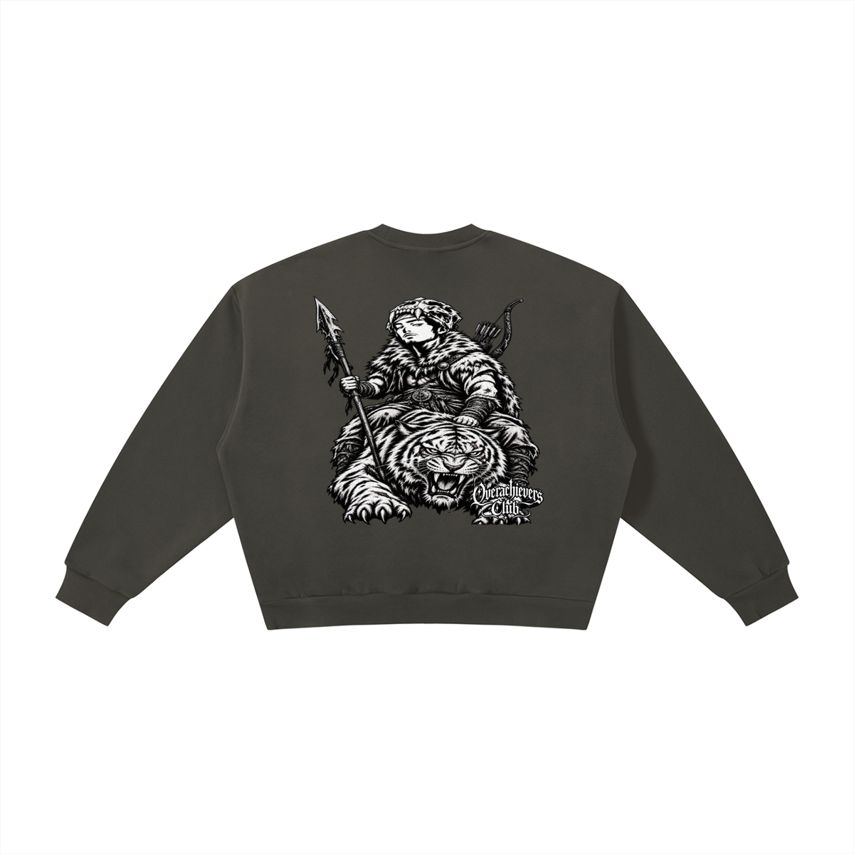 Overachievers Club' Oversized Fleece Boxy Hoodie, Sweatshirt, Sweatpant & Shorts Fit