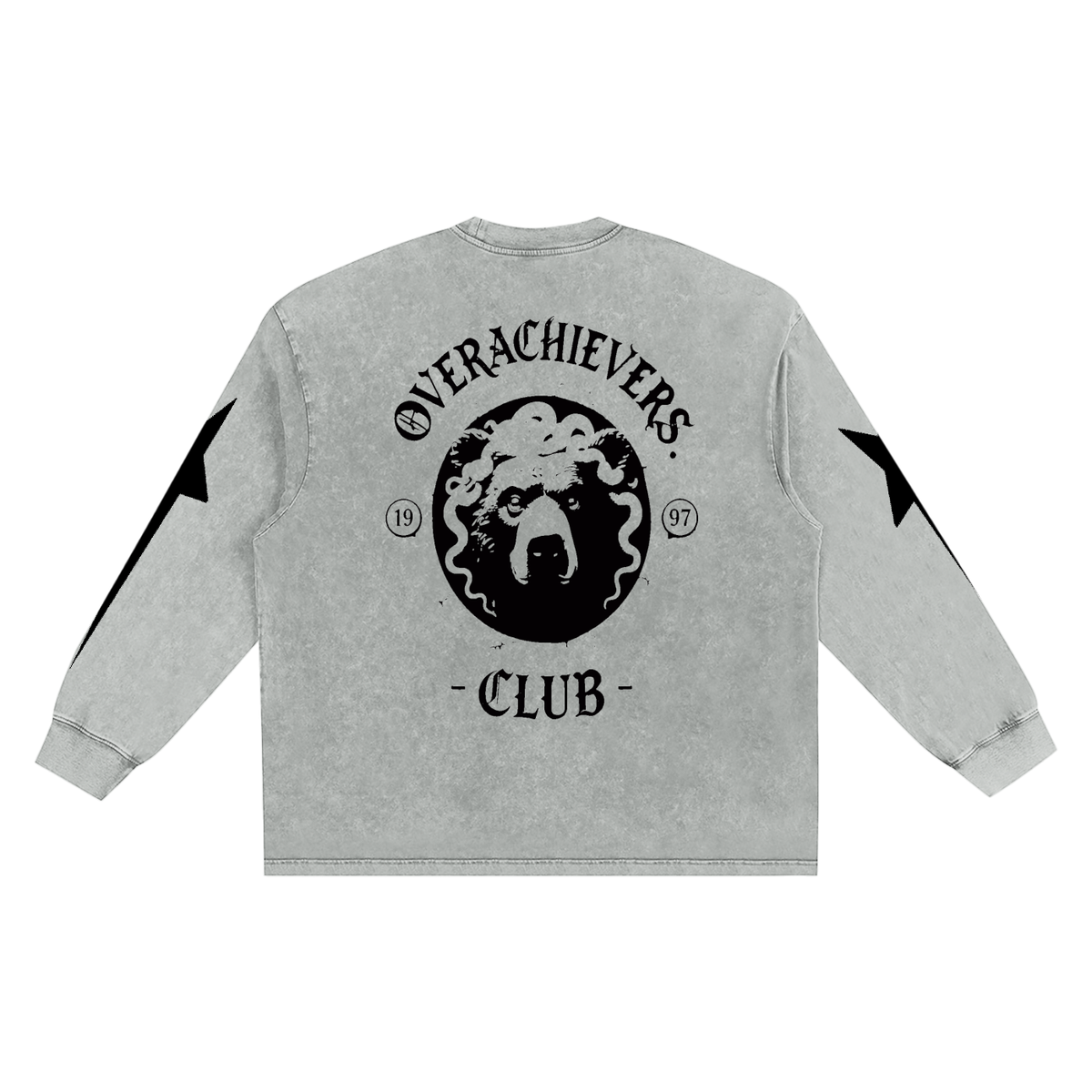 Overachievers Club' Snow Washed Frayed Edge Tee