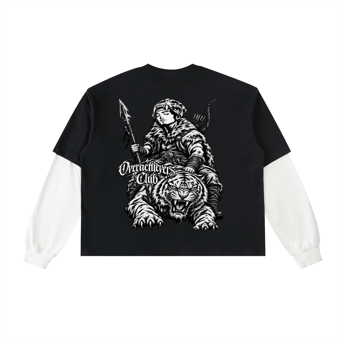 Overachievers Club' Layered Contrast Sleeve T-Shirt - ImThatSerious