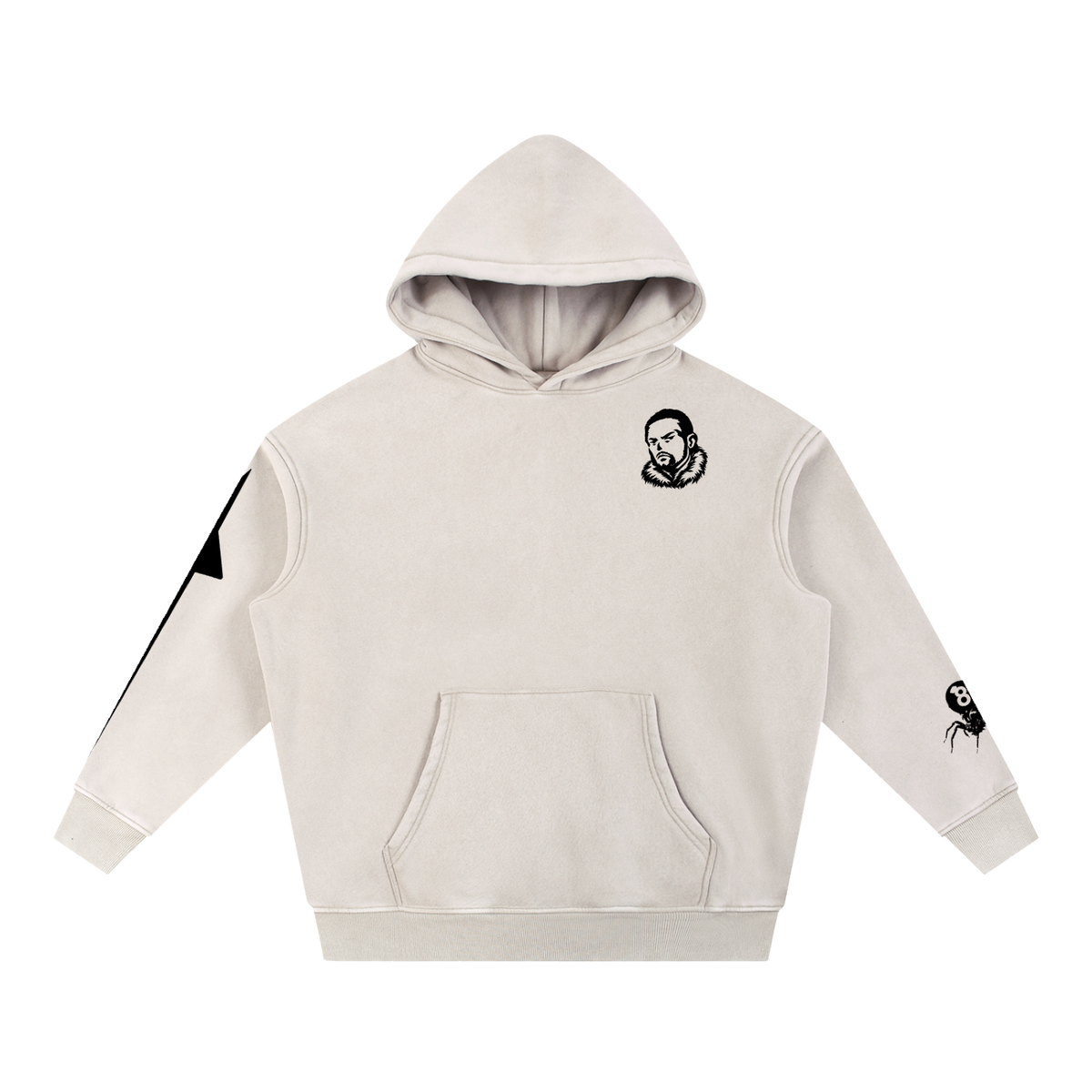 Overachievers Club' Snow Wash Fleece Oversize Hoodie