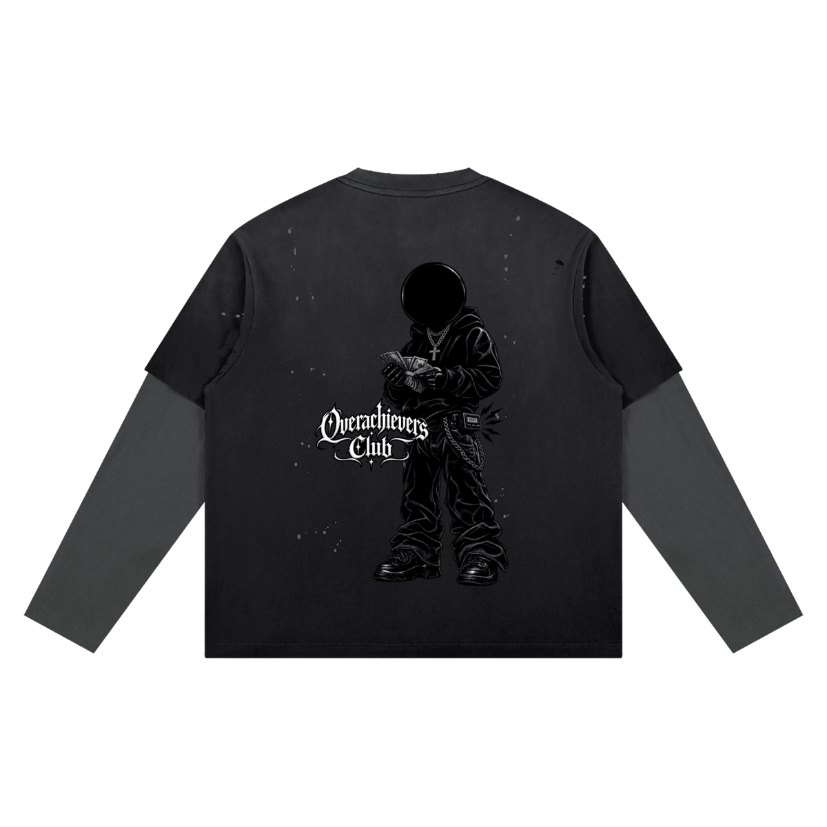 Overachievers Club' Vintage Wash Distressed Layer T-Shirt - ImThatSerious