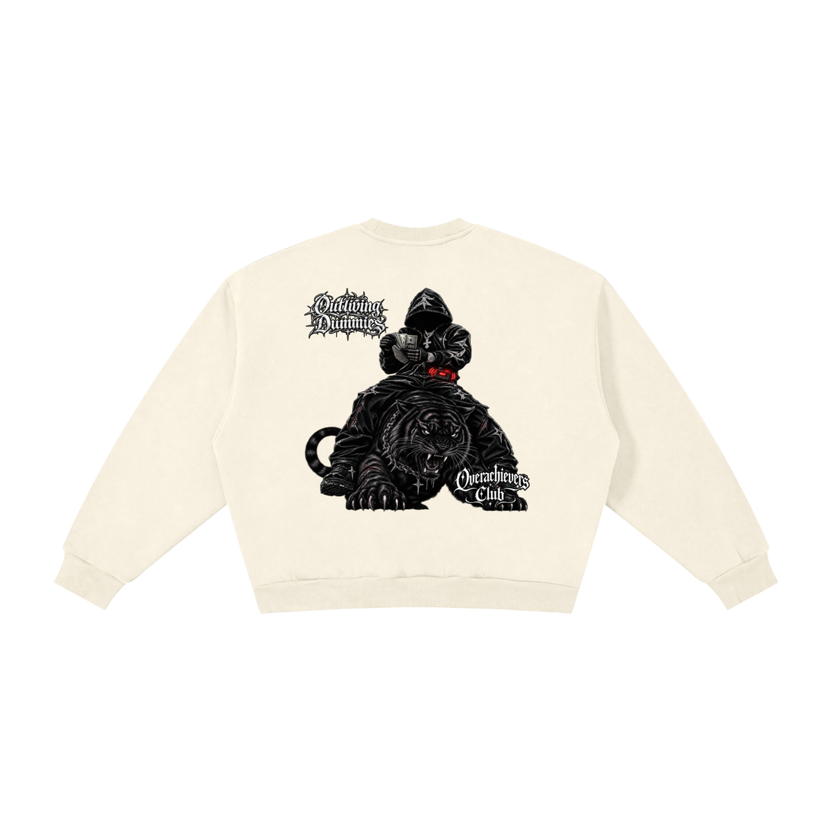 Overachievers Club' Oversized Boxy Fleece Hoodie, Sweatshirt, Sweatpant & Shorts Fit
