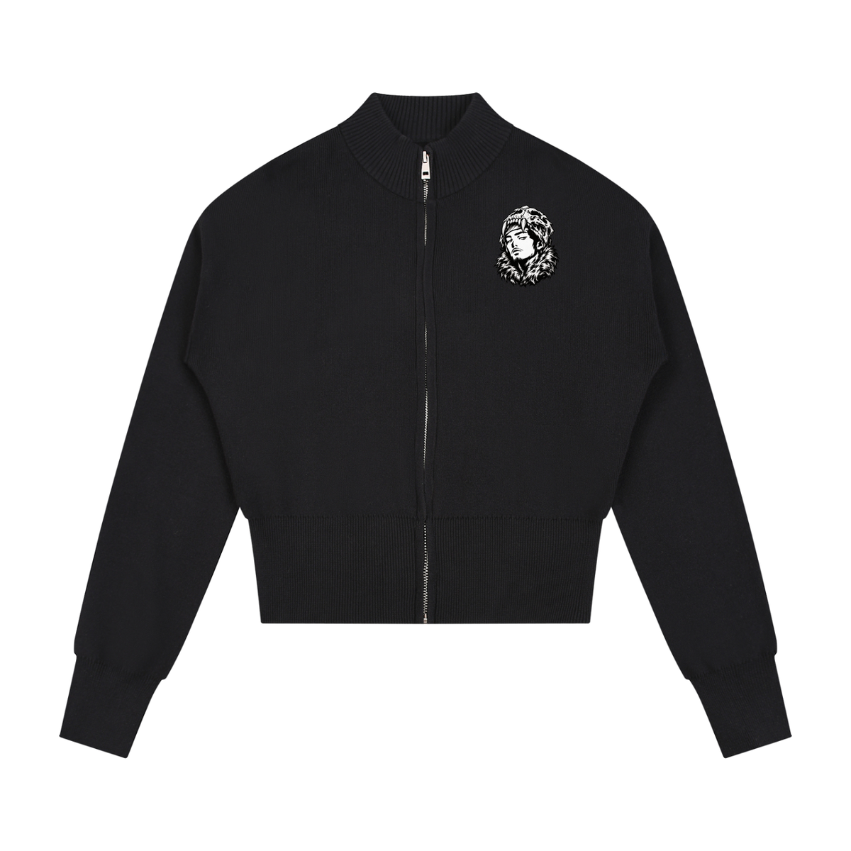 Overachievers Club' Women’s Mock Neck Zip Up Cardigan