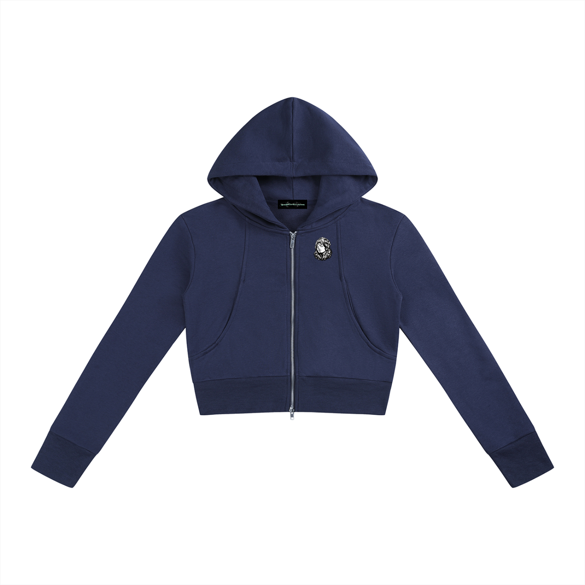 Overachievers Club' Women’s Slim Crop Full Zip Hoodie & Flared Leg Pants