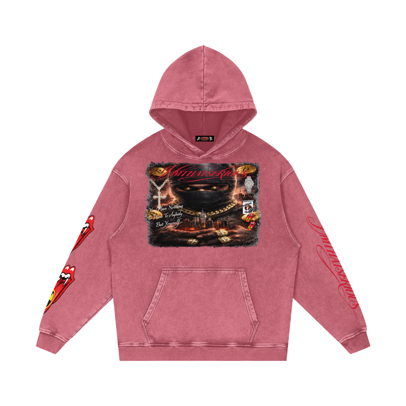 Snow Washed Loose Cotton Hoodie