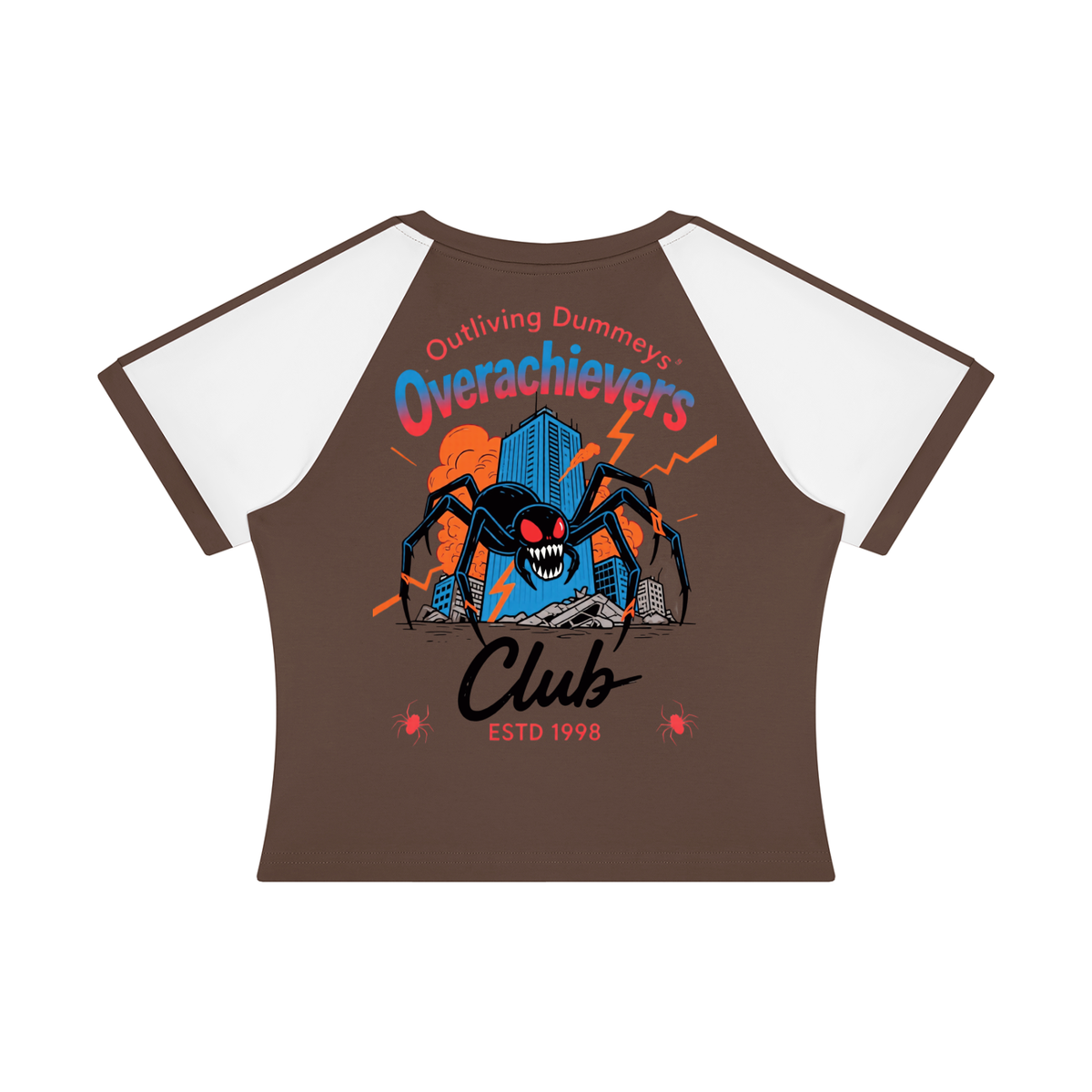 Overachievers Club' Women’s Slim Raglan Color Block T-Shirt