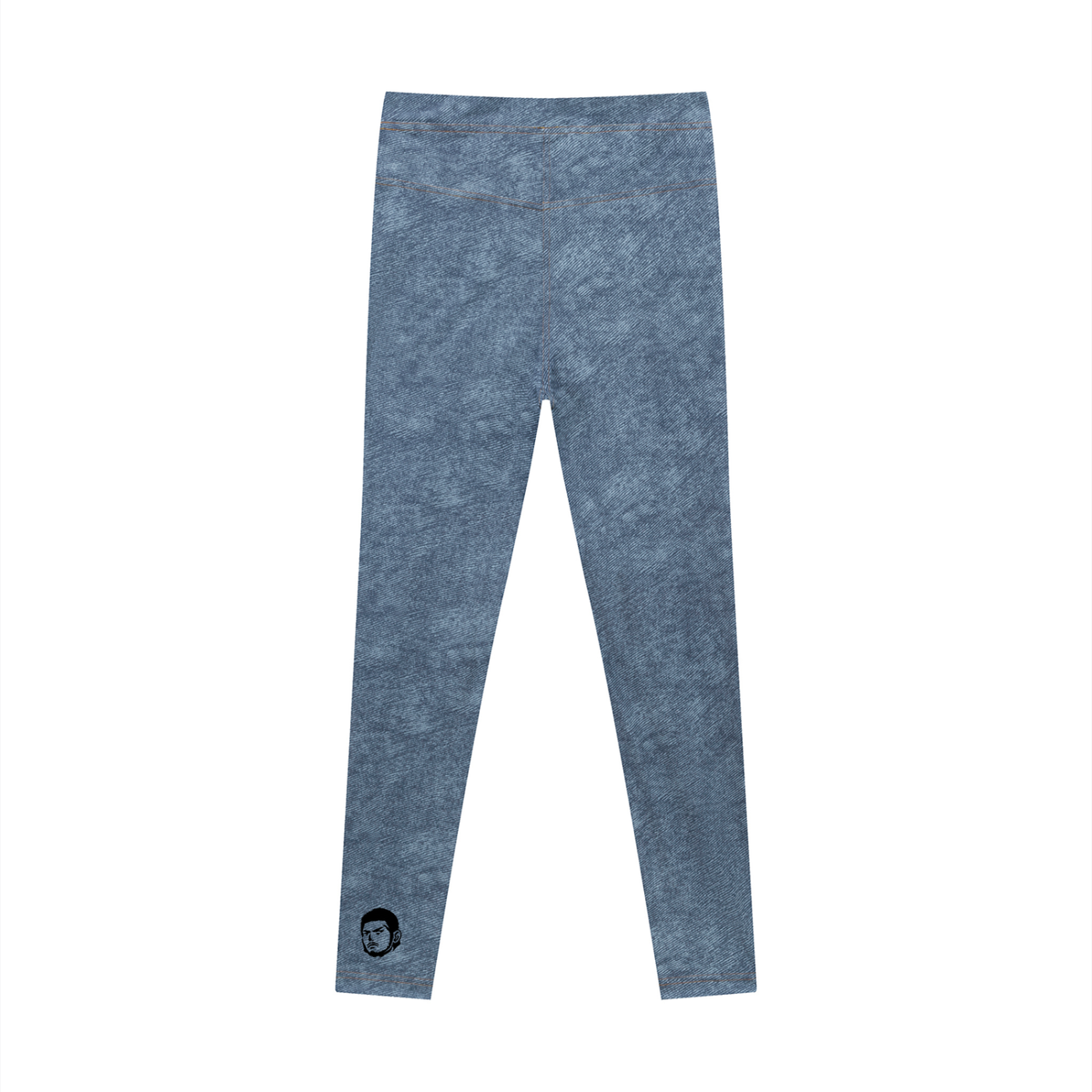Women's Faux Denim Sports Bra & Zip-Fly Leggings Fit