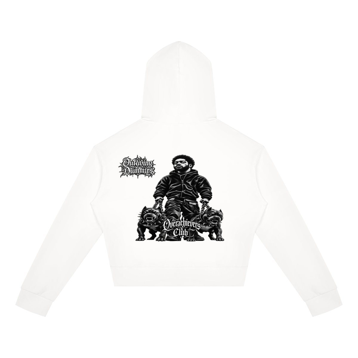 Overachievers Club' Women's Crop Full Zip Hoodie