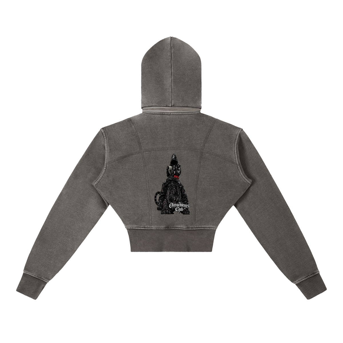 Overachievers Club' Vintage Washed Cropped Fleece Hoodie & Pants Fit