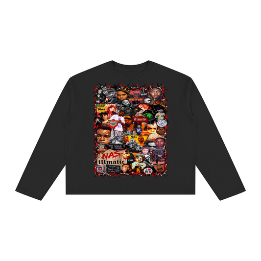 Nas' Vintage Wash Long Sleeve Boxy T-Shirt