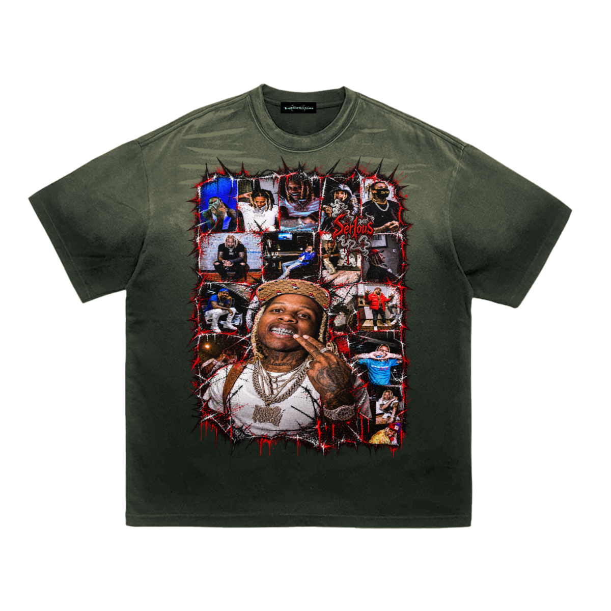 Durk' Tiger Stripe Gradient Washed T-Shirt
