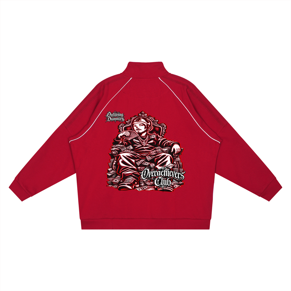Overachievers Club' Reflection Striped Raglan Sleeve Jacket & Sweatpant