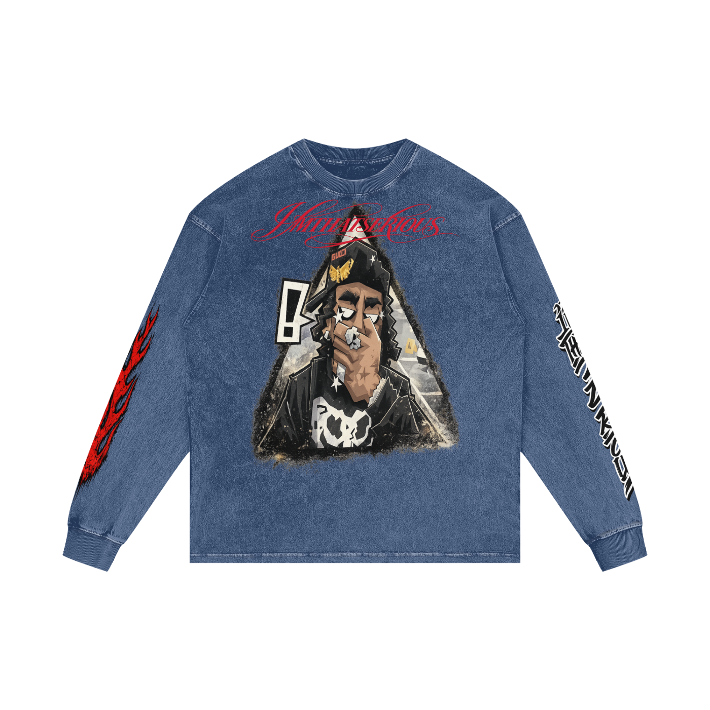 Acid Wash Oversize Long Sleeve T-Shirt