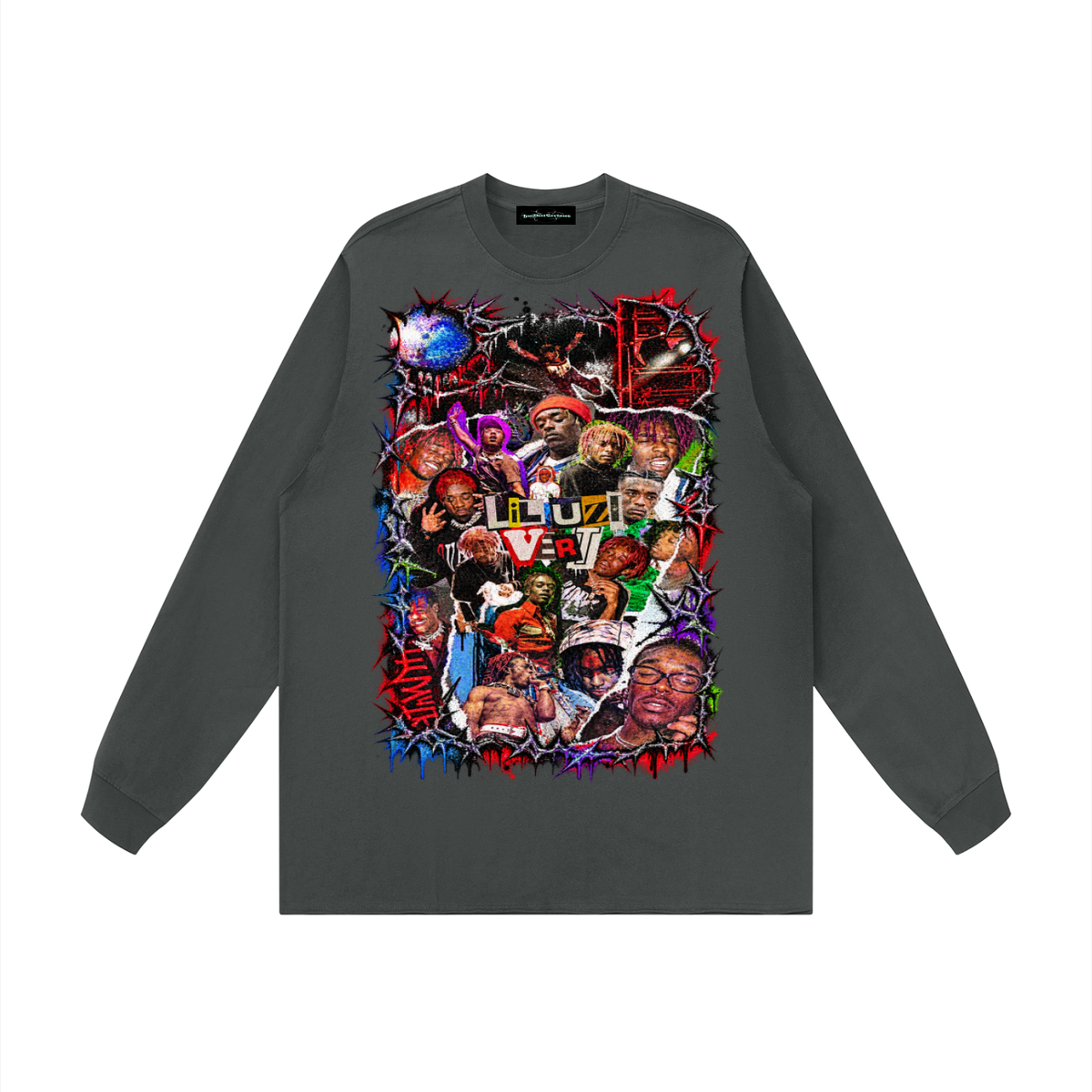 Uzi' Raw Hem Long Sleeve T-Shirt