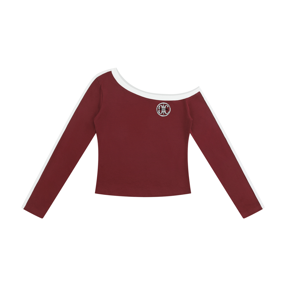 Overachievers Club' Women’s Color Block Off-the-Shoulder T-Shirt