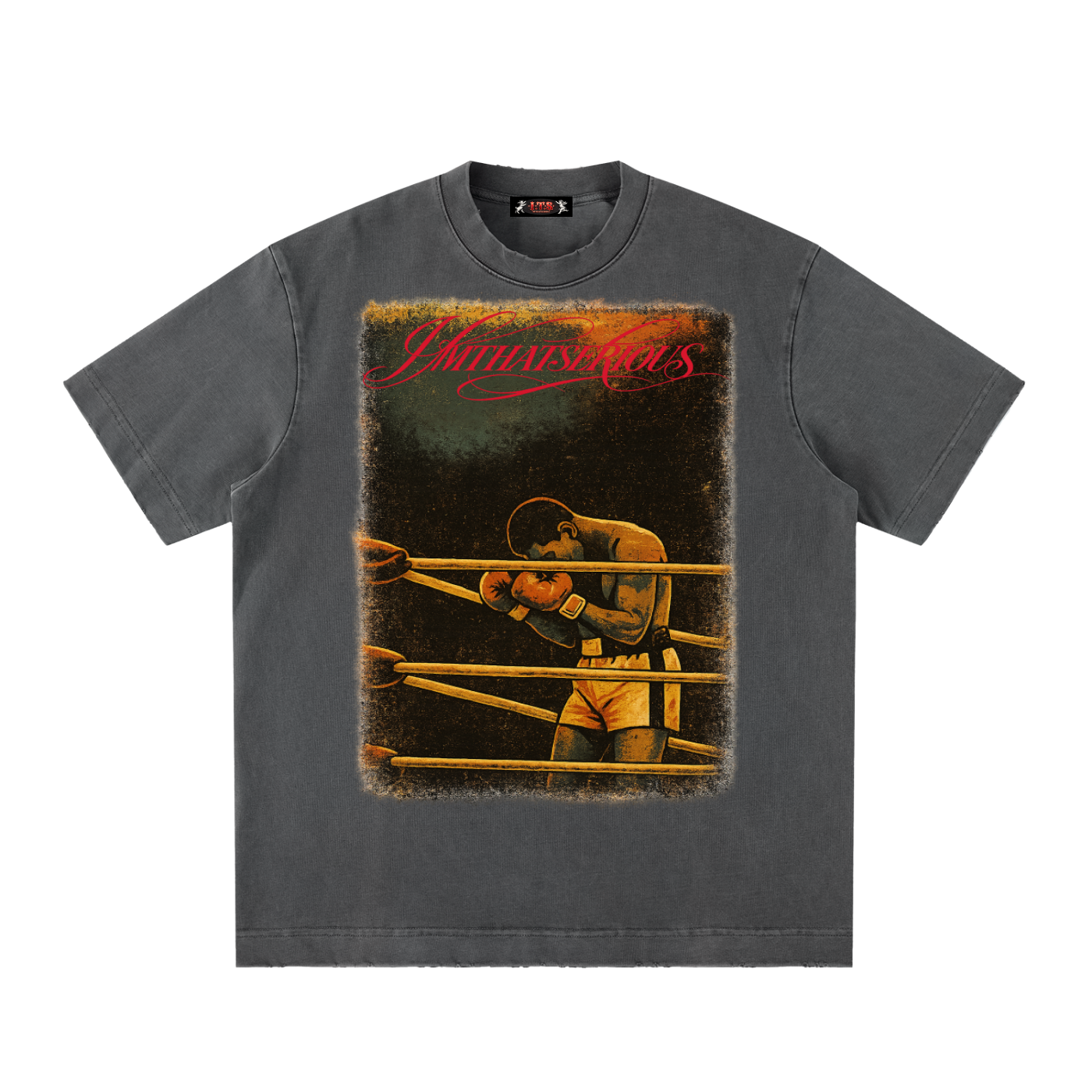 Heavyweight Vintage Washed Frayed T-Shirt