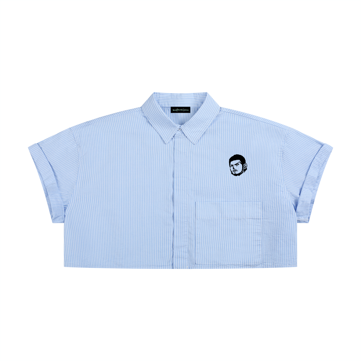 Overachievers Club' Women’s Striped Boxy Cropped Shirt