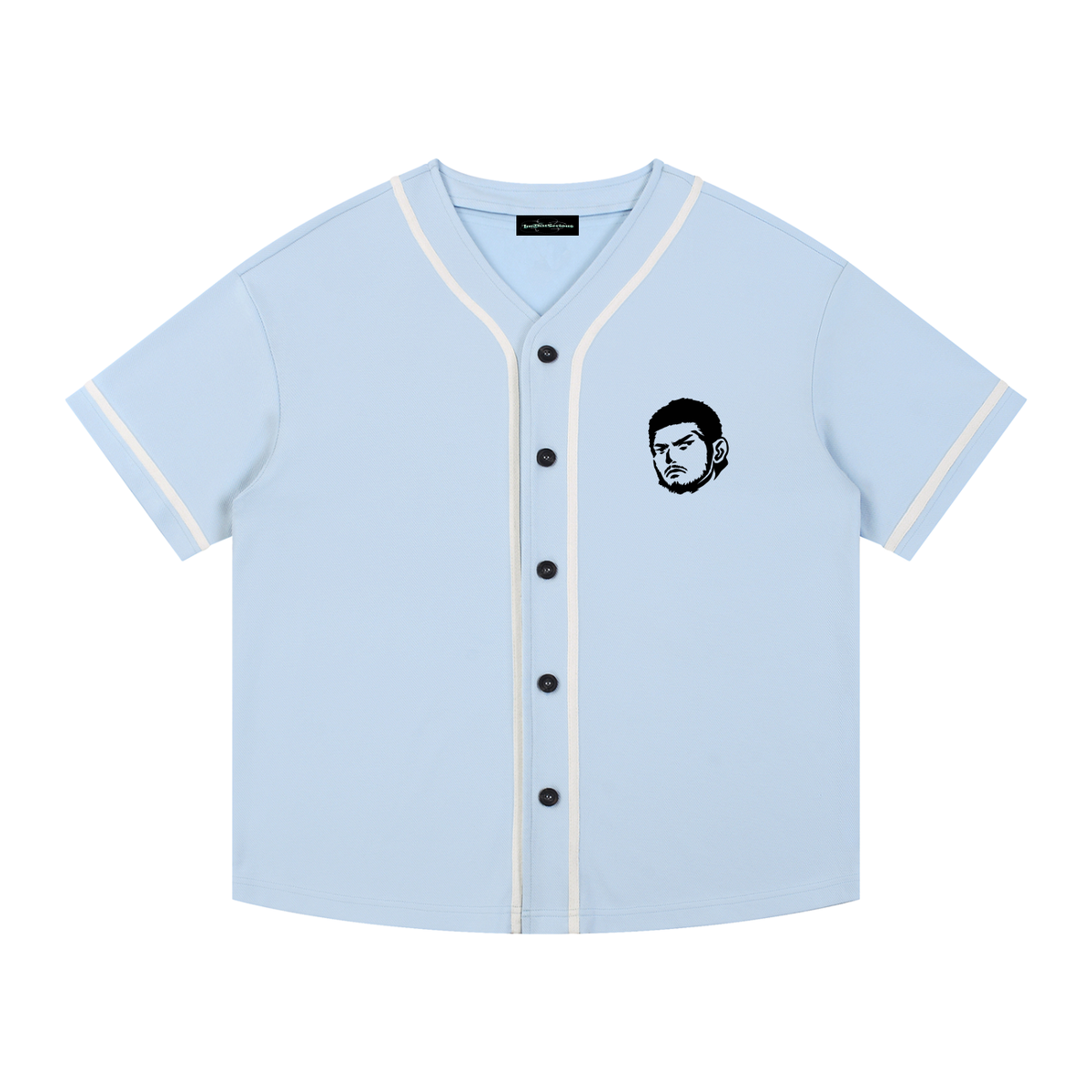 Overachievers Club' Contrast Piped Button-Up Jersey