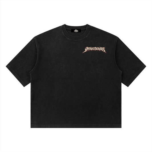 Unisex Mineral Wash Waffle Boxy T-Shirt