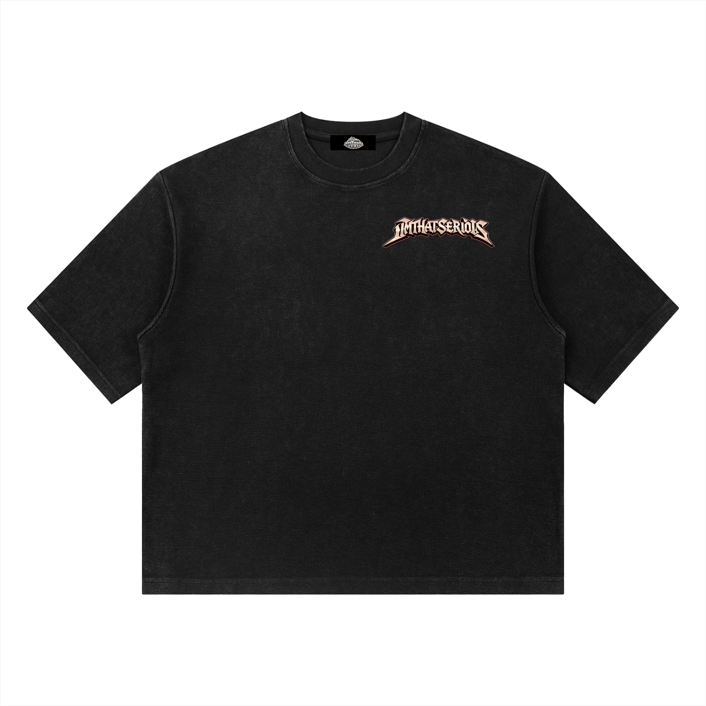 Unisex Mineral Wash Waffle Boxy T-Shirt