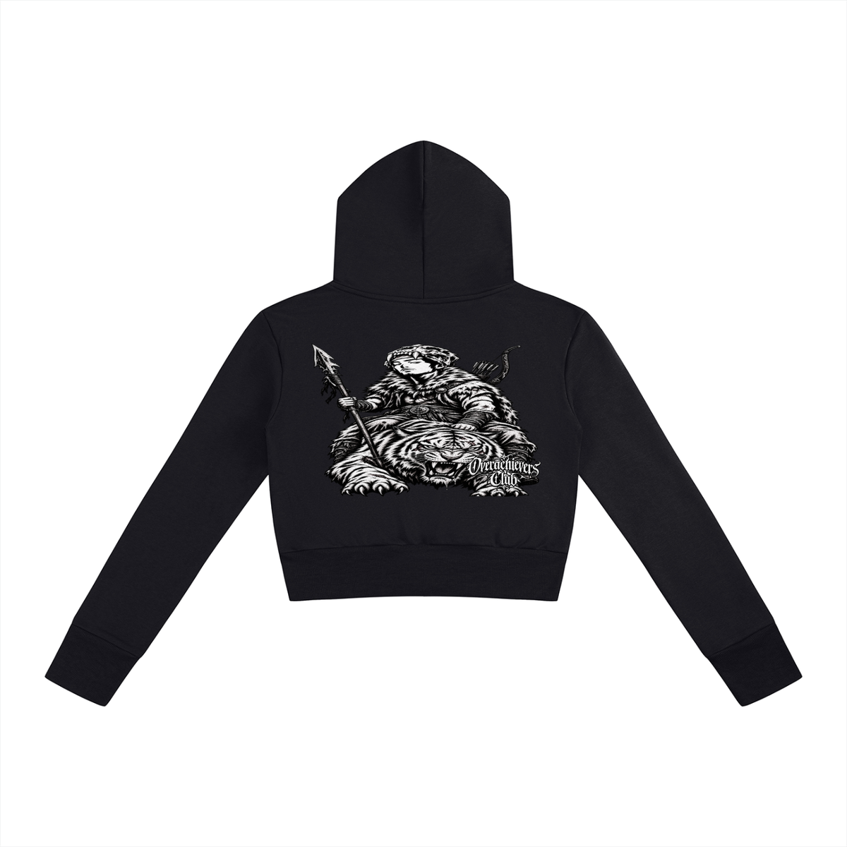 Overachievers Club' Women’s Slim Crop Full Zip Hoodie & Flared Leg Pants