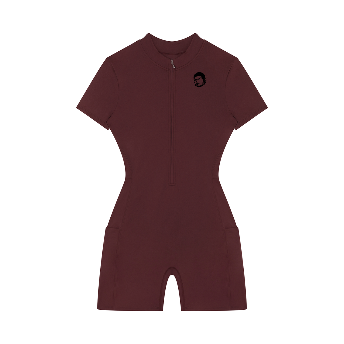 Overachievers Club' Women's Quarter-Zip Short Sleeve Romper