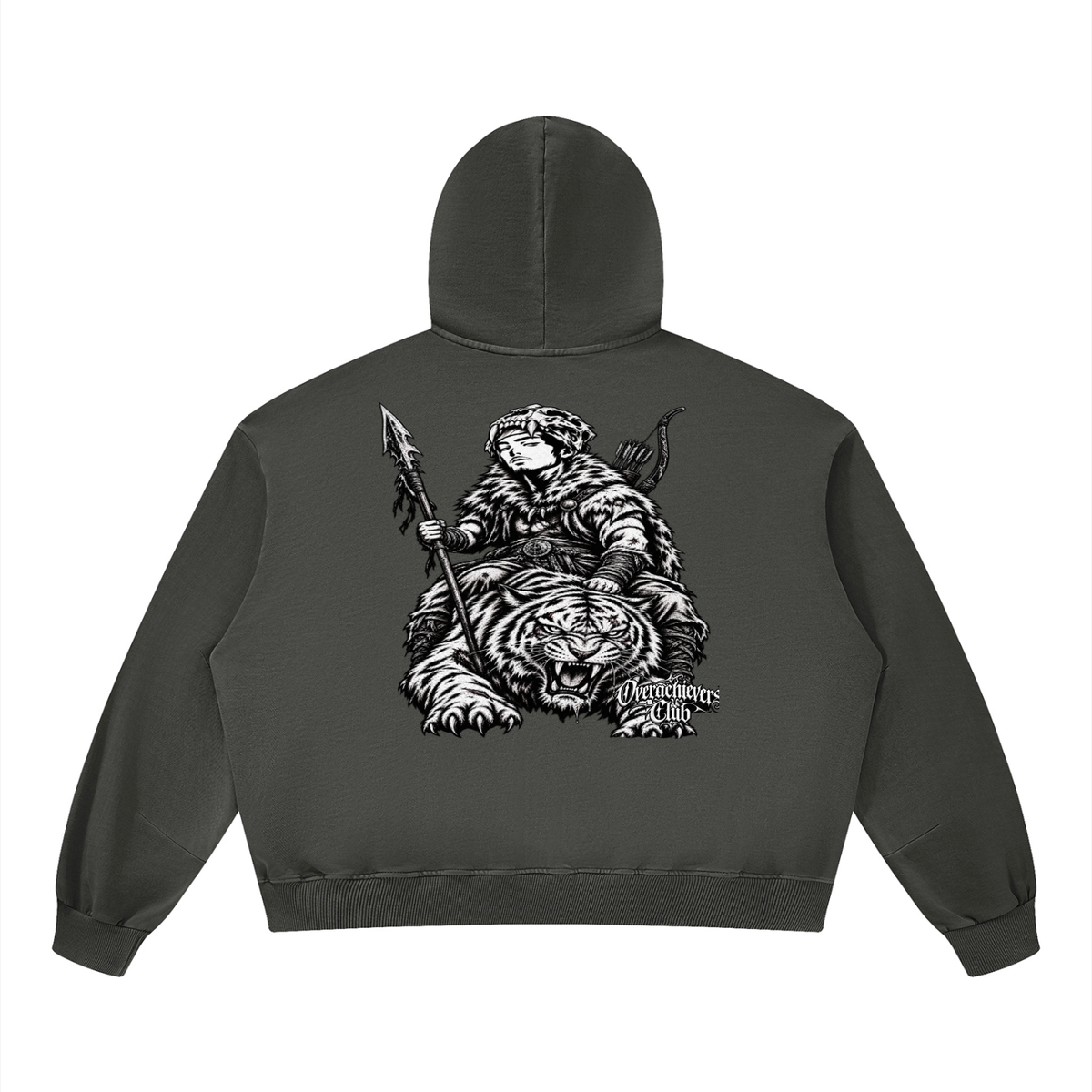 Overachievers Club' Boxy Vintage Washed Hoodie, Sweatpant & Sweatshirt Fit