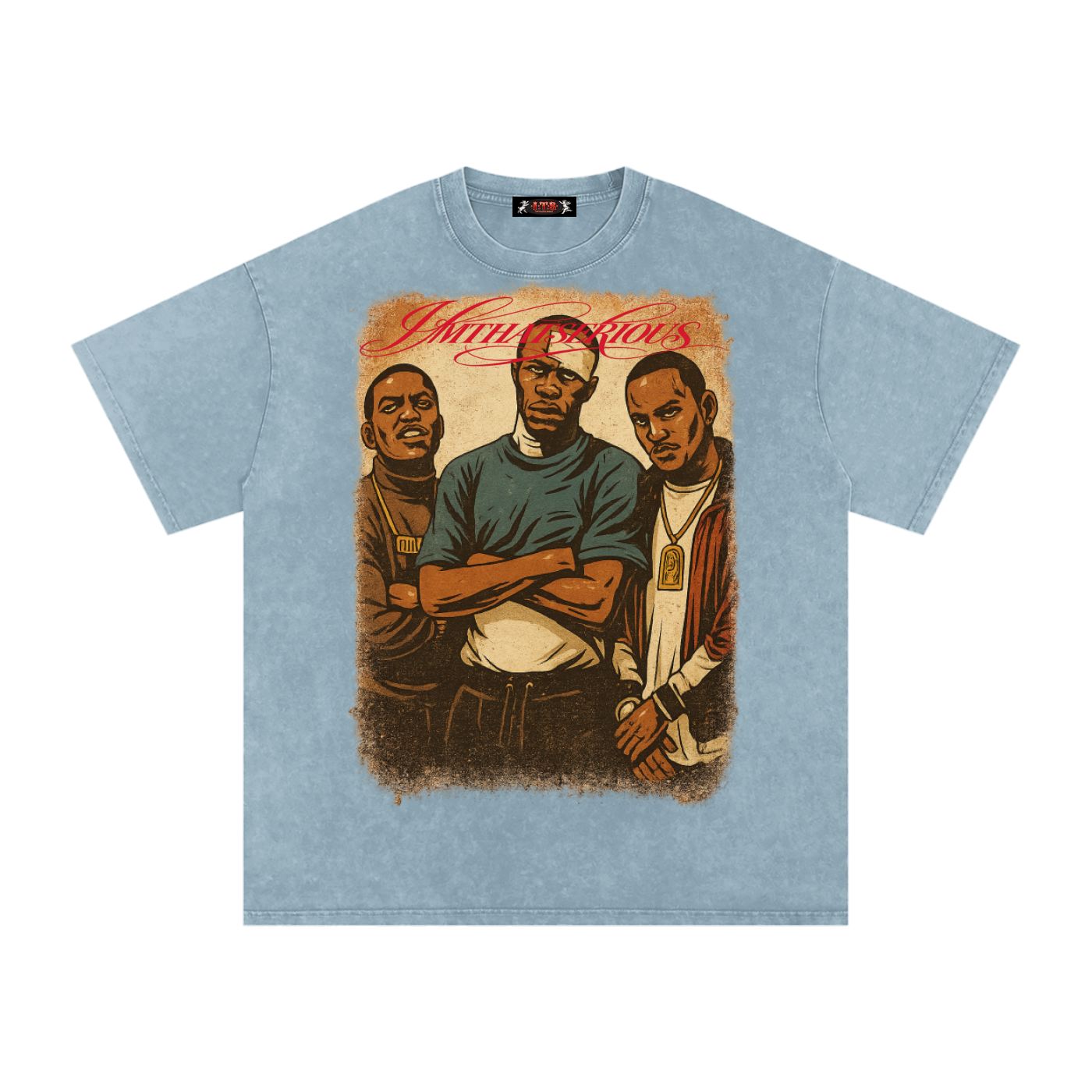 Snow Washed Oversized Cotton T-Shirt