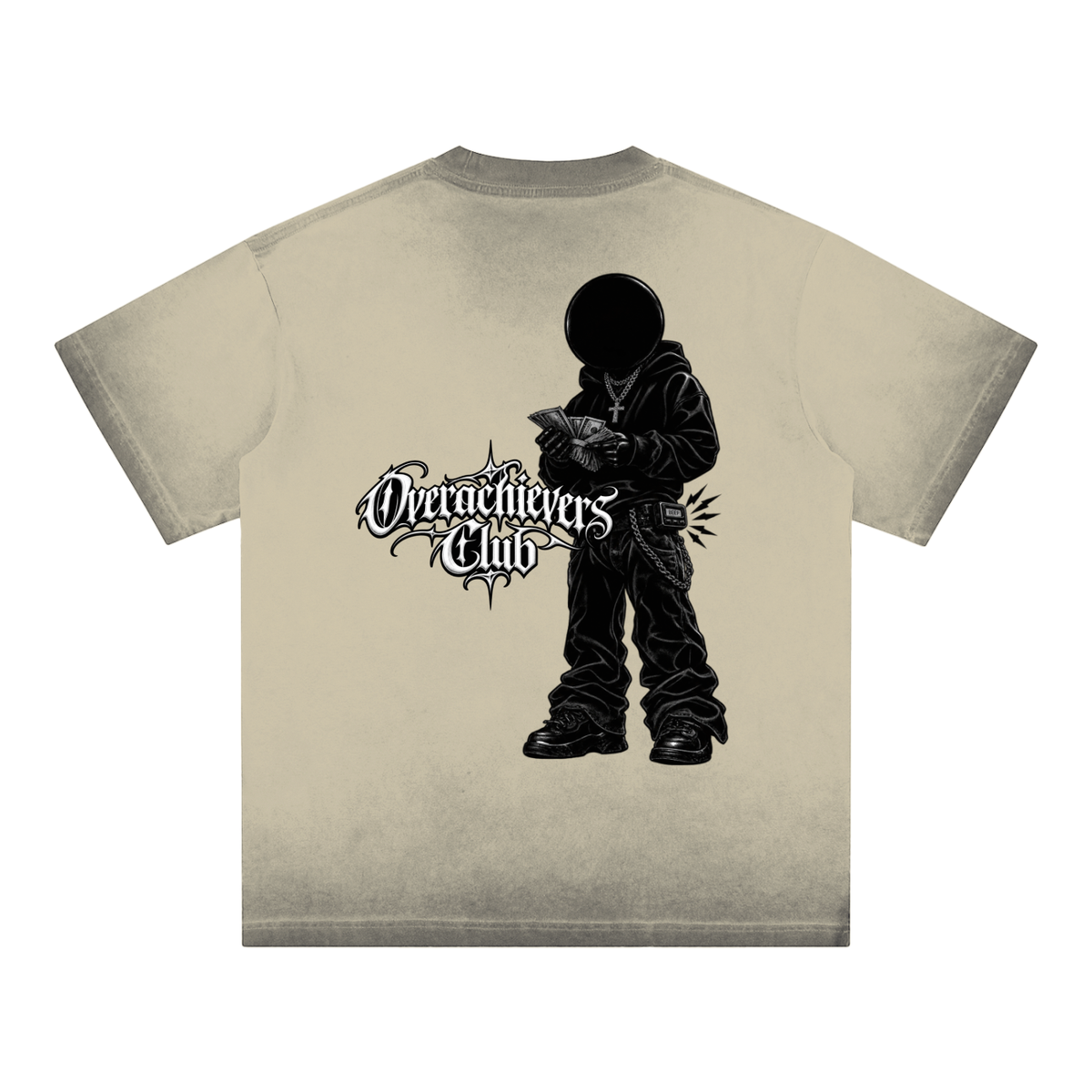 Overachievers Club' Camiseta y shorts con teñido inverso