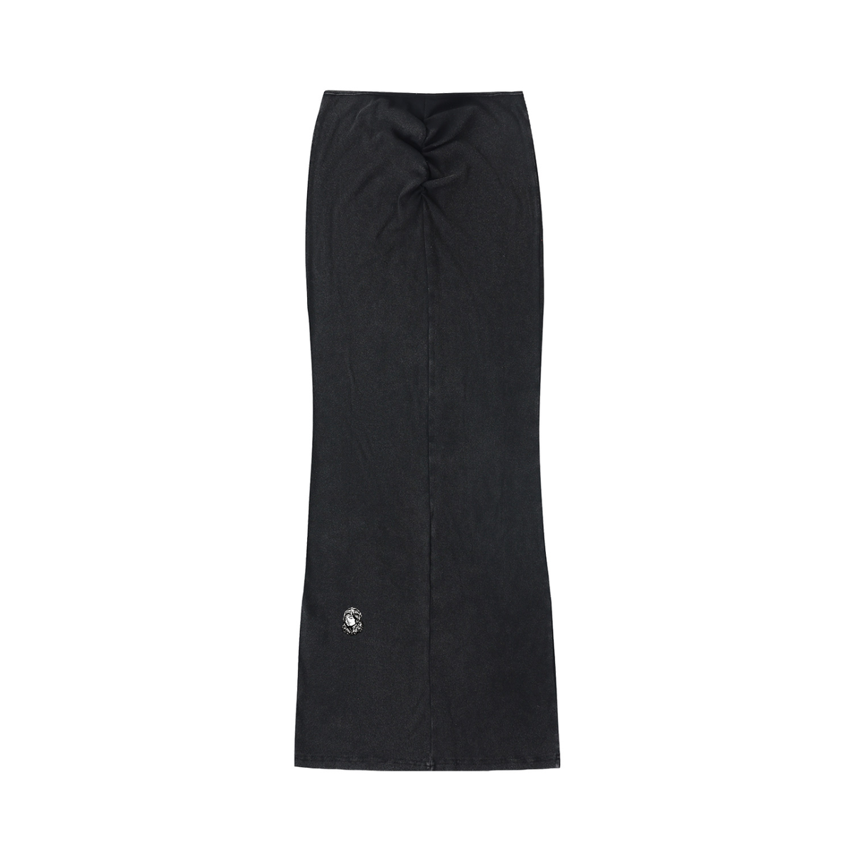 Dyed Washed Drawstring Maxi Skirt