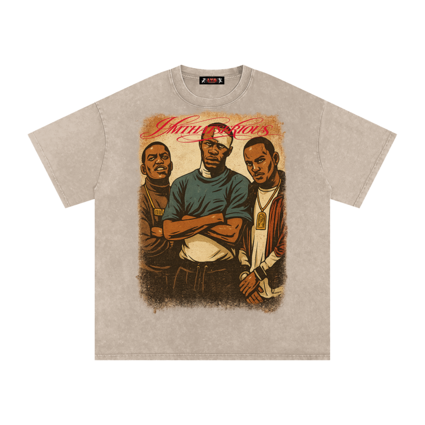 Snow Washed Oversized Cotton T-Shirt