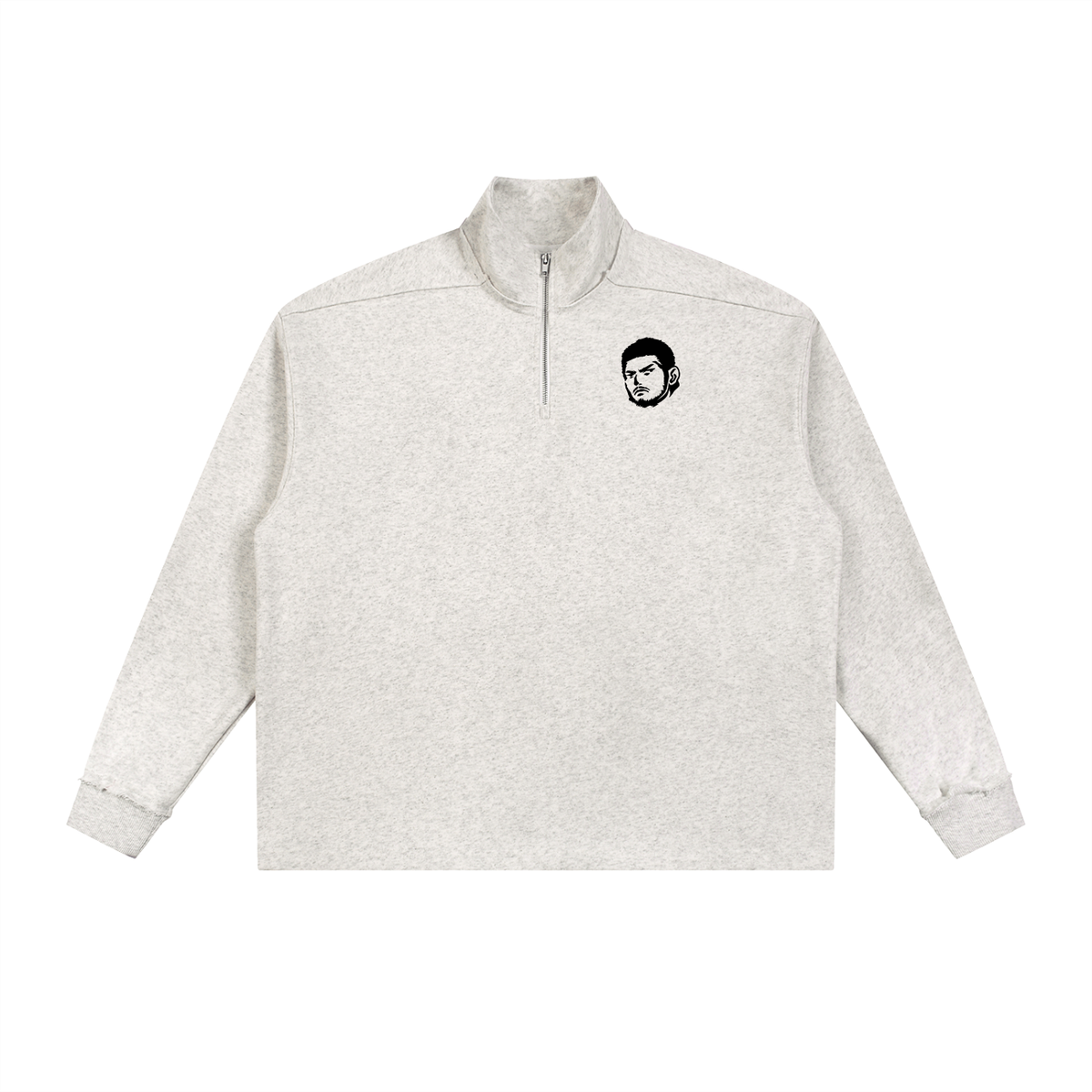 Overachievers Club' Half-Zip Rolled Edge Fleece Sweatshirt