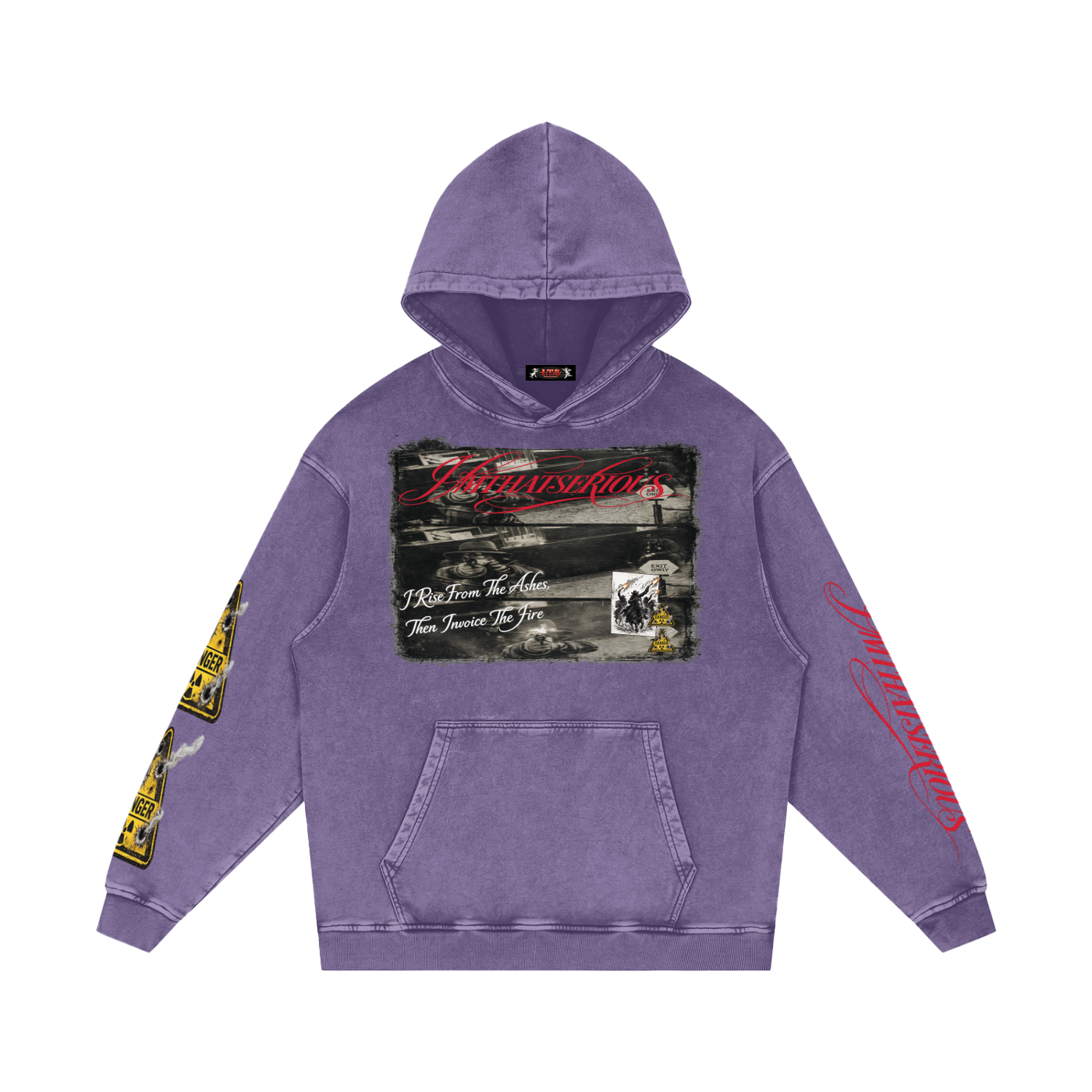 Snow Washed Loose Cotton Hoodie