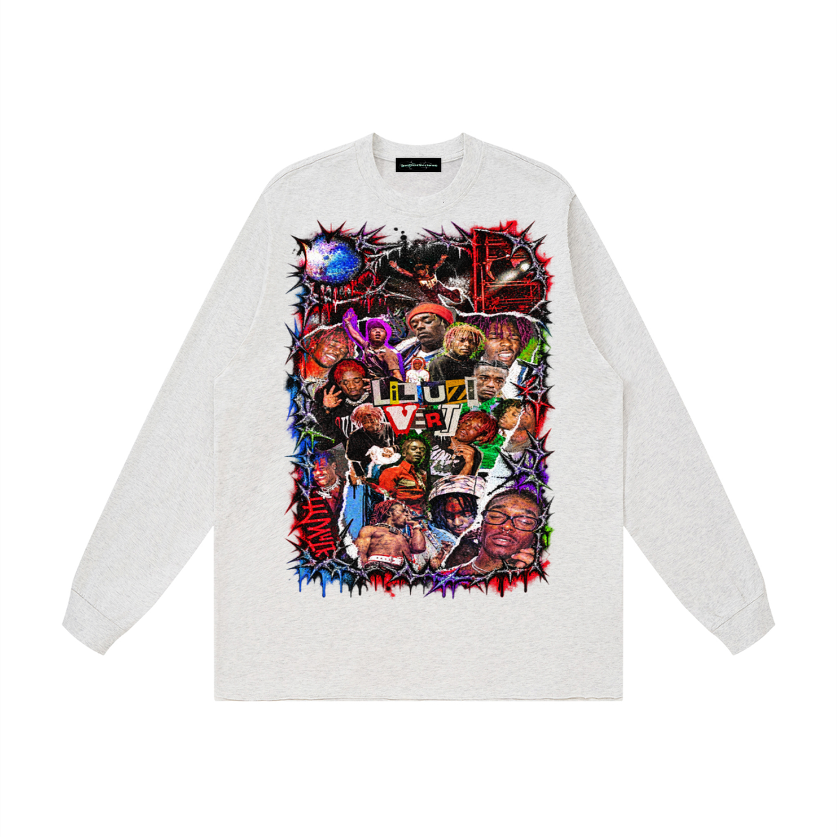 Uzi' Raw Hem Long Sleeve T-Shirt