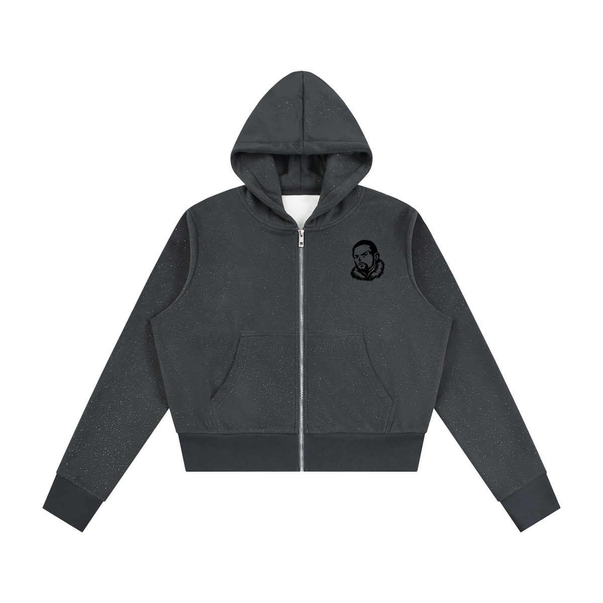 Overachievers Club' Women's Sparkles Fleece Full Zip Hoodie