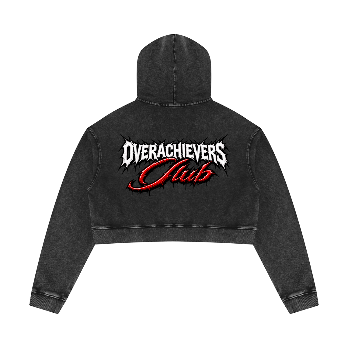Nas' Women’s Mineral Washed Crop Hoodie