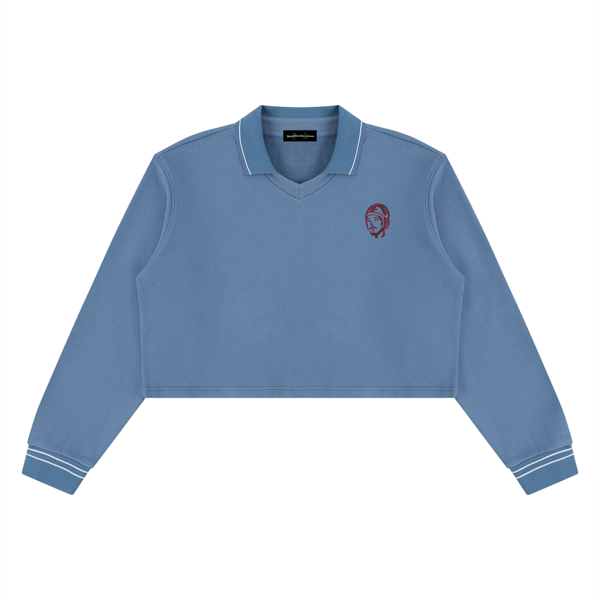 Overachievers Club' Women’s Crop Collared Sweatshirt