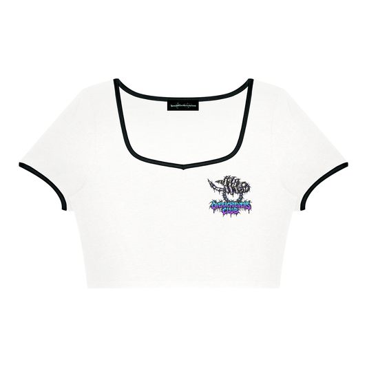 Overachievers Club' Women's Ringer Crop T-Shirt
