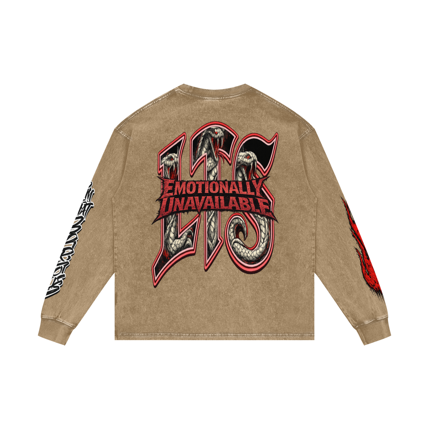 Acid Wash Oversize Long Sleeve T-Shirt