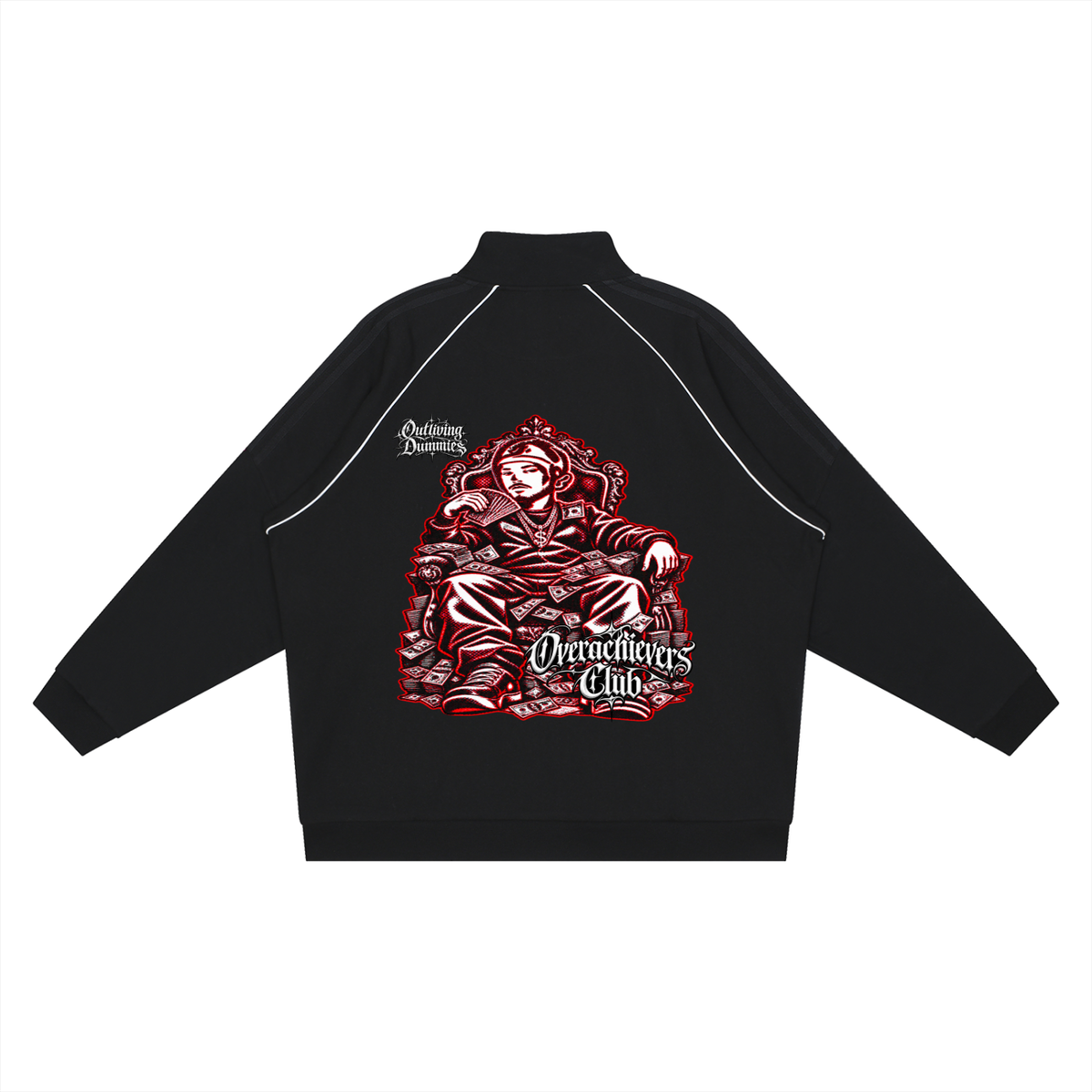 Overachievers Club' Reflection Striped Raglan Sleeve Jacket & Sweatpant