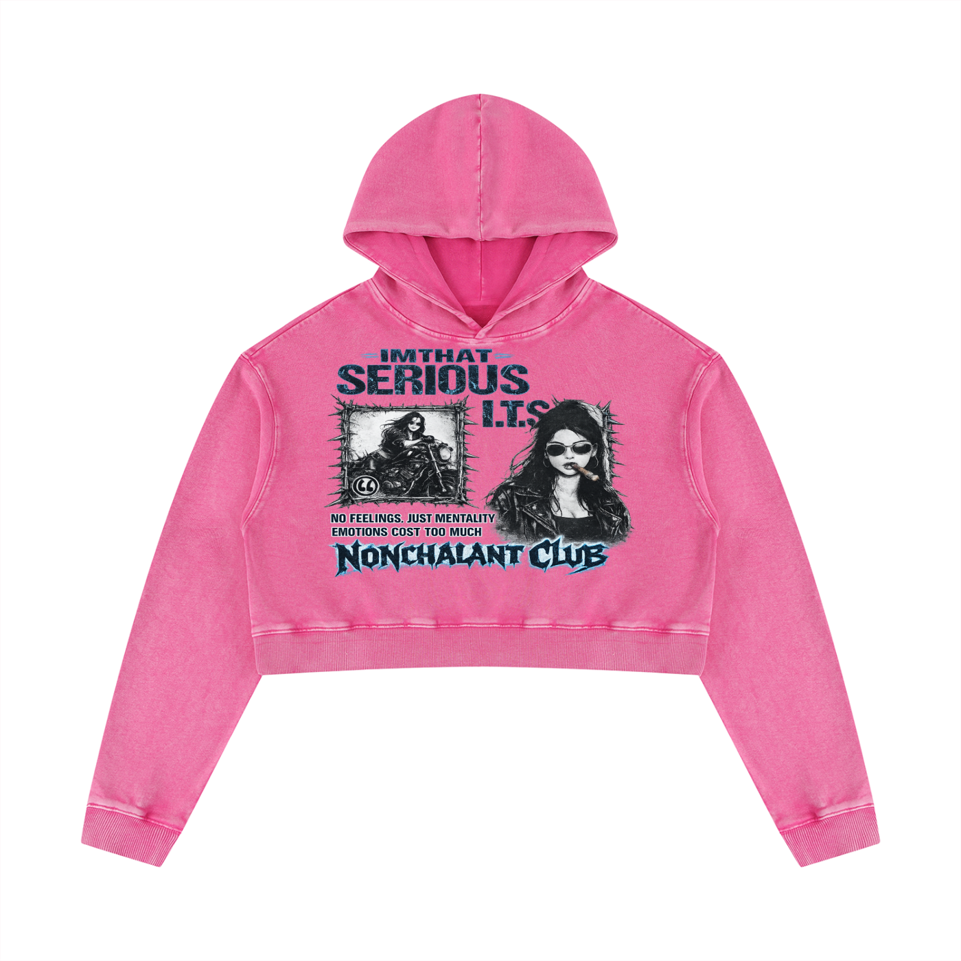 IMTHATSERIOUS,Womenwear,Biker,Hoodie,CroppedHoodie,Women
