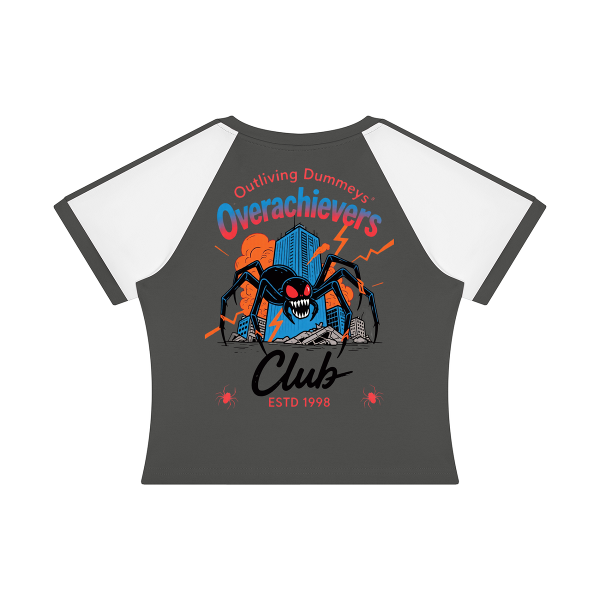 Overachievers Club' Women’s Slim Raglan Color Block T-Shirt
